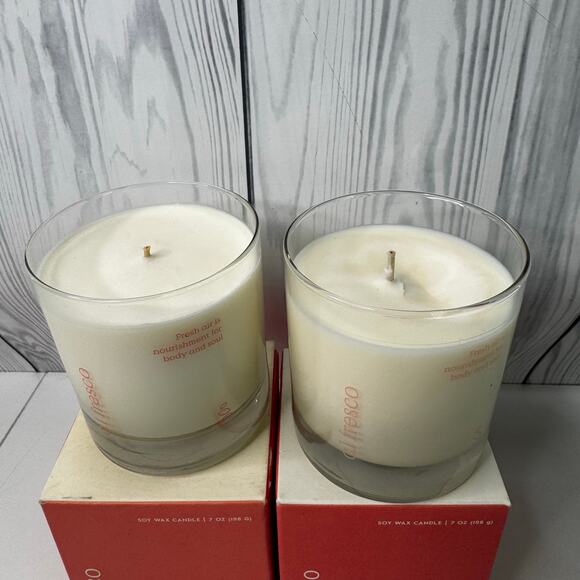 Grove Co Soy Wax Blend Candle Set of 2 - 7 oz Pink Grapefruit Jasmine Vanilla - Picture 3 of 5